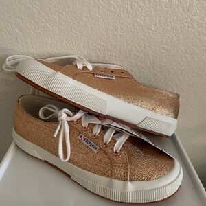 Superga Rose Gold Glitter Sneakers